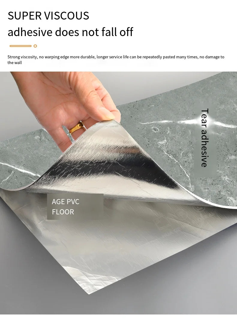 30*30cm Imitation Tile 3D Marble Kitchen Waterproof Self-adhesive Wall Sticker Wall Decoration Bathroom Moisture-proof Wallpaper