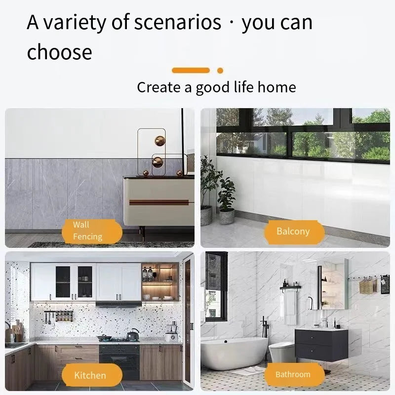 30*30cm Imitation Tile 3D Marble Kitchen Waterproof Self-adhesive Wall Sticker Wall Decoration Bathroom Moisture-proof Wallpaper