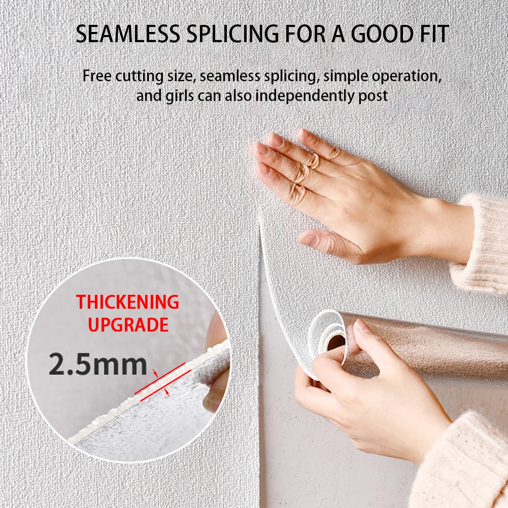 3D Waterproof Self Adhesive Wallpaper 2.8M Peel and Stick Rolling Wallpaper for Bedroom Living Room TV Background Walls Decor