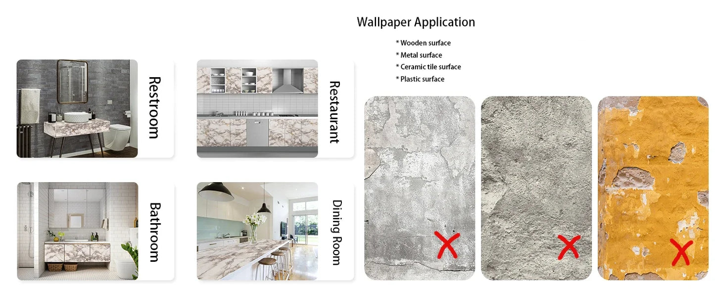 Marble Contact Paper For Countertops,Self-Adhesive Removable Wallpaper PVC Waterproof Oil-Proof Sticker For Kitchen Bathroom