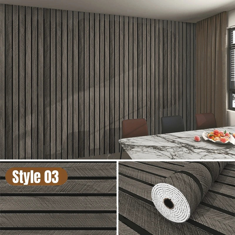 Moisture Resistant Wood Grain Wall Sticker Peel and Stick Wallpaper Home Decor Waterproof Removable Vinyl Sticker Renovation