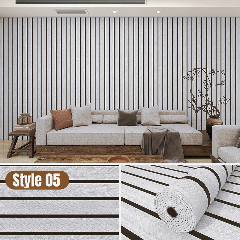Moisture Resistant Wood Grain Wall Sticker Peel and Stick Wallpaper Home Decor Waterproof Removable Vinyl Sticker Renovation