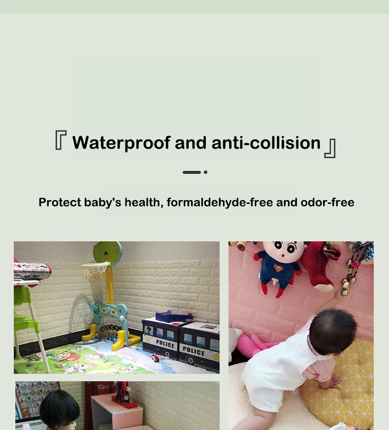 35x38.5CM PVC Waterproof Faux Brick Wallpaper Kitchen Bedroom Decor Self Adhesive Peel and Stick for Home Small Space Decoration