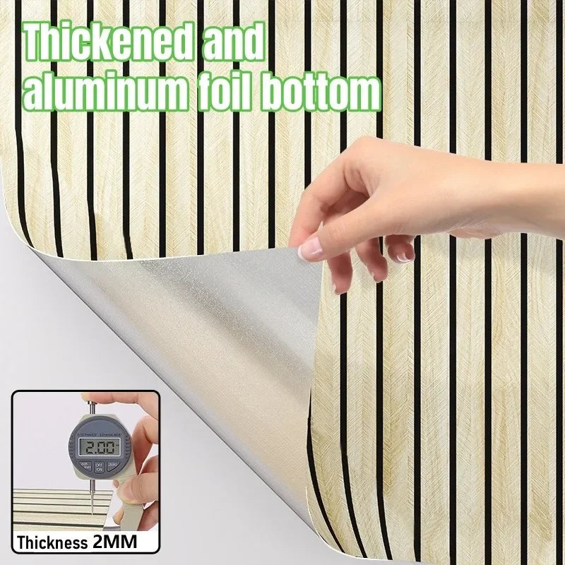 Moisture Resistant Wood Grain Wall Sticker Peel and Stick Wallpaper Home Decor Waterproof Removable Vinyl Sticker Renovation