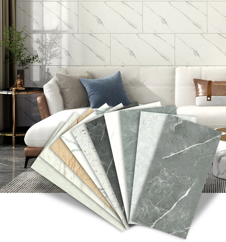 30*30cm Imitation Tile 3D Marble Kitchen Waterproof Self-adhesive Wall Sticker Wall Decoration Bathroom Moisture-proof Wallpaper