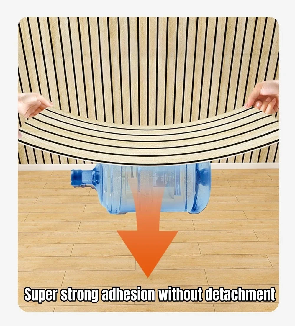 Moisture Resistant Wood Grain Wall Sticker Peel and Stick Wallpaper Home Decor Waterproof Removable Vinyl Sticker Renovation