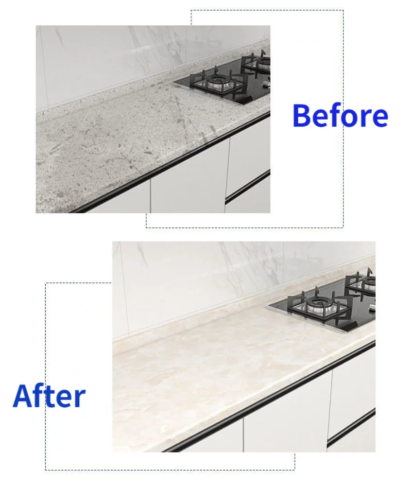 Adhesive Wallpaper Roll with 10 Meters Marble Kitchen Oil Proof Waterproof Wall Stickers Bathroom Countertop Cabinet Renovation
