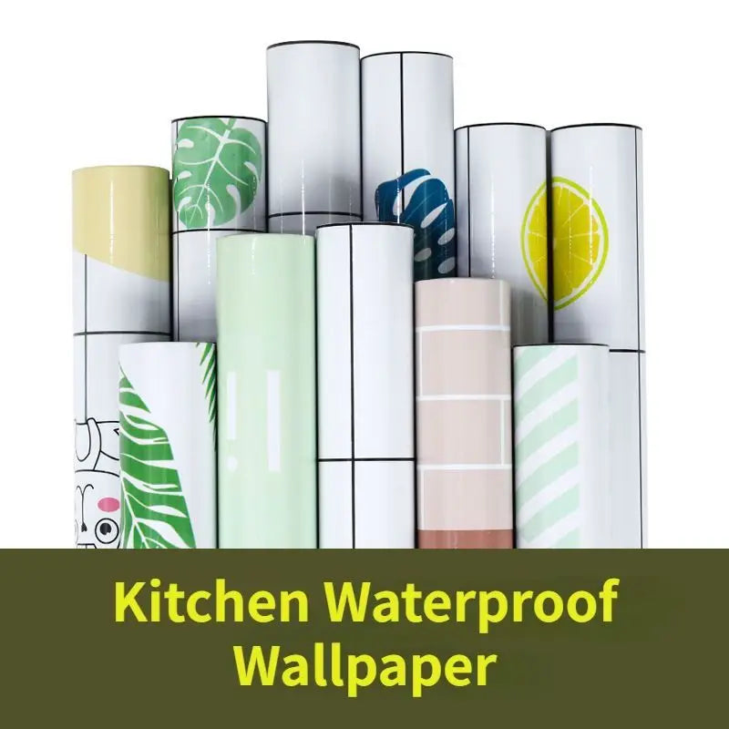 Adhesive Wallpaper Roll with 10 Meters Marble Kitchen Oil Proof Waterproof Wall Stickers Bathroom Countertop Cabinet Renovation