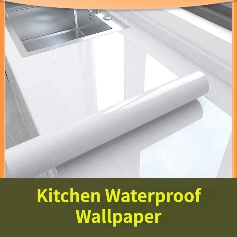 Adhesive Wallpaper Roll with 10 Meters Marble Kitchen Oil Proof Waterproof Wall Stickers Bathroom Countertop Cabinet Renovation