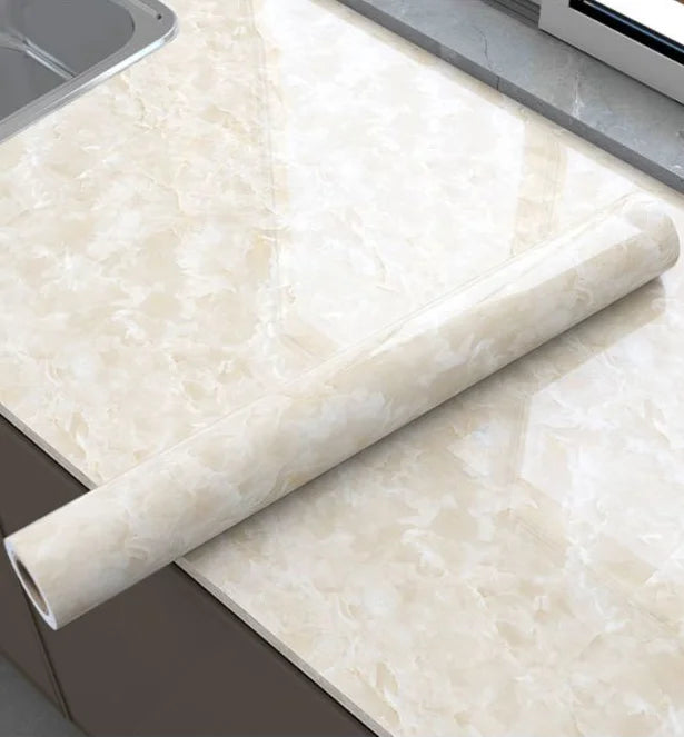 Marble Contact Paper For Countertops,Self-Adhesive Removable Wallpaper PVC Waterproof Oil-Proof Sticker For Kitchen Bathroom