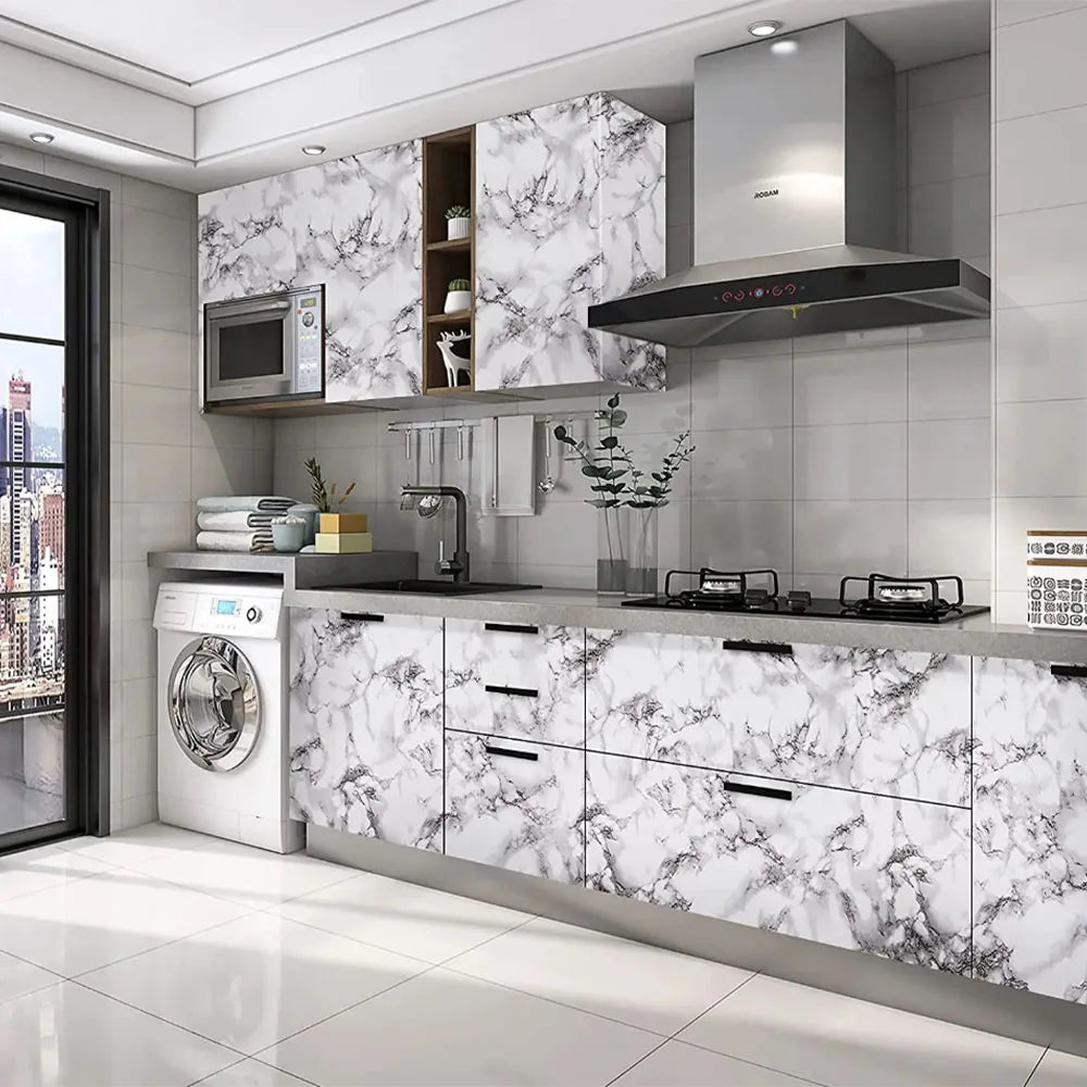 Marble Contact Paper For Countertops,Self-Adhesive Removable Wallpaper PVC Waterproof Oil-Proof Sticker For Kitchen Bathroom