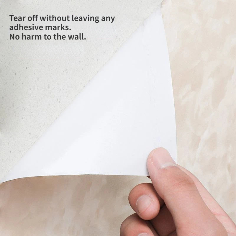 Adhesive Wallpaper Roll with 10 Meters Marble Kitchen Oil Proof Waterproof Wall Stickers Bathroom Countertop Cabinet Renovation