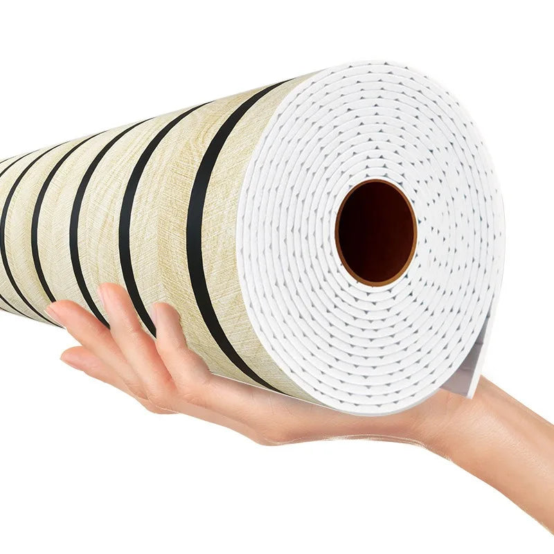 Moisture Resistant Wood Grain Wall Sticker Peel and Stick Wallpaper Home Decor Waterproof Removable Vinyl Sticker Renovation