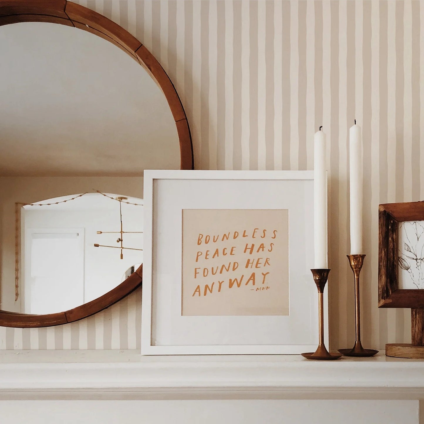 Stripe Wallpaper Peel and Stick,Neutral Nursery Wall Paper Roll,Hand-drawn Stripes Wall Stickers For Kids Room Decoration,50*300