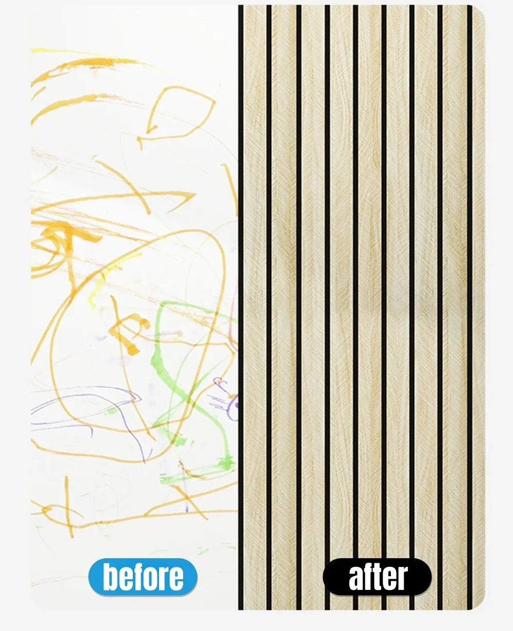 Moisture Resistant Wood Grain Wall Sticker Peel and Stick Wallpaper Home Decor Waterproof Removable Vinyl Sticker Renovation